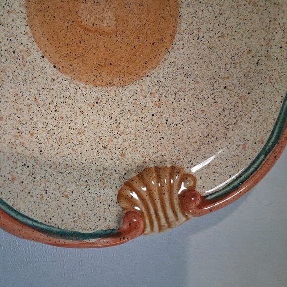 ITALIAN Neiman Marcus Horchow Stoneware Medici Saucers x4 Orange Yellow Blue - Picture 6 of 11